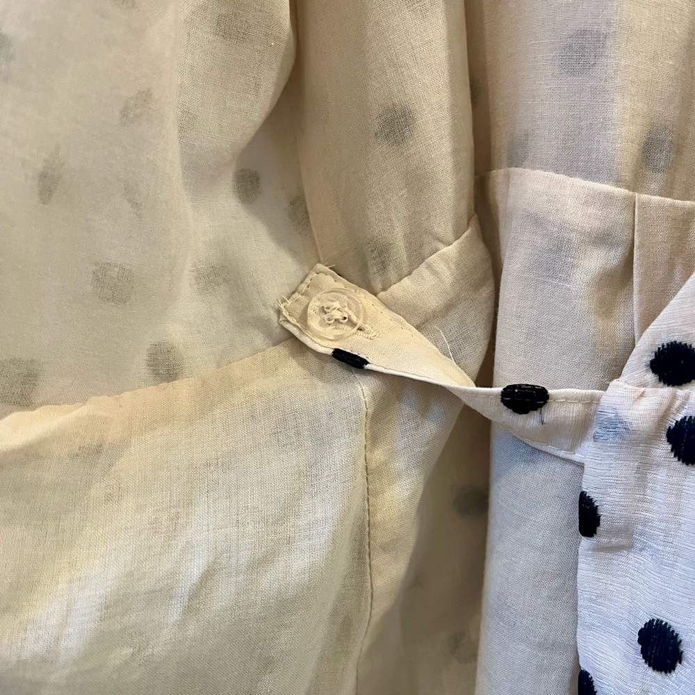 Madewell Polka Dot Puff Sleeve Midi Wrap Dress - Picture 6 of 7